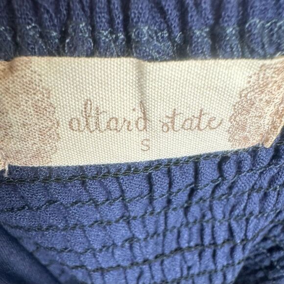 Altar’d State navy linen blend faux wrap dress size small - Picture 6 of 8